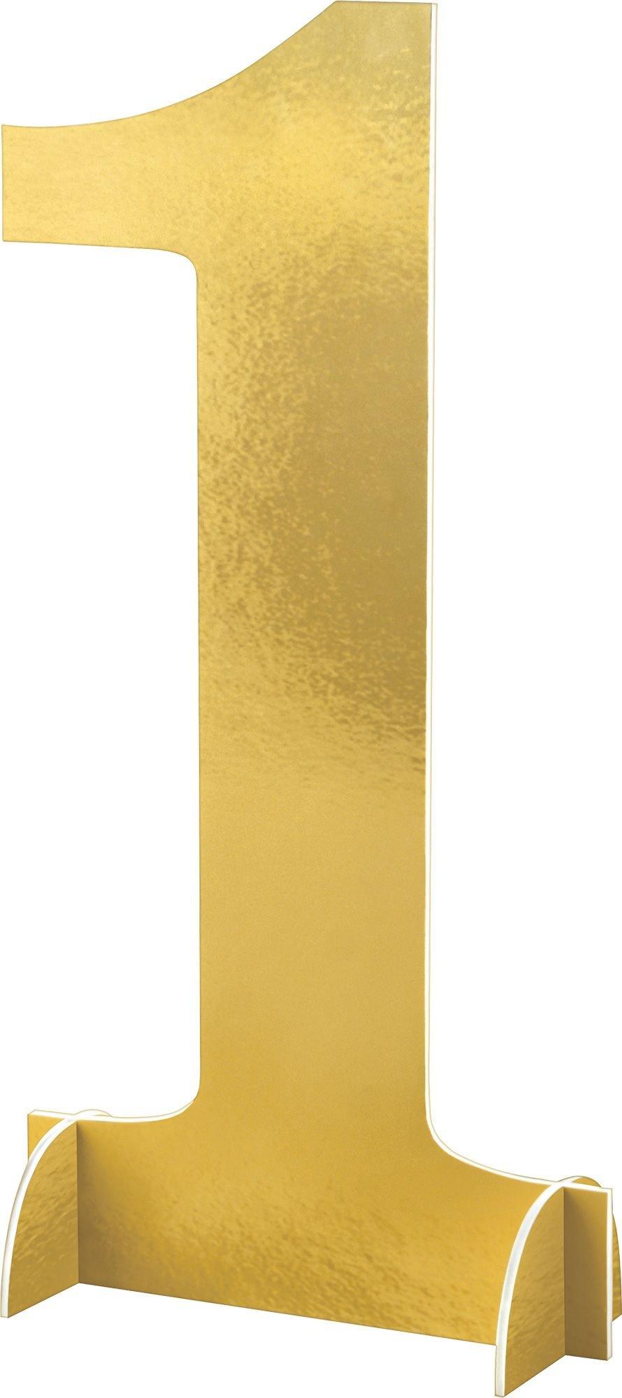 Giant Metallic Gold Number 1 Sign 24in | Party City